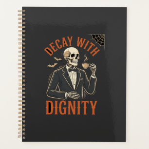 Agenda Decaimento Com Dignidade Vintage Esqueleto Café Ha
