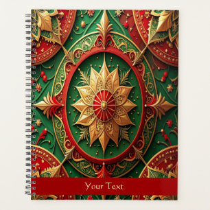 Agenda Decoração de Feriado Vermelho Verde