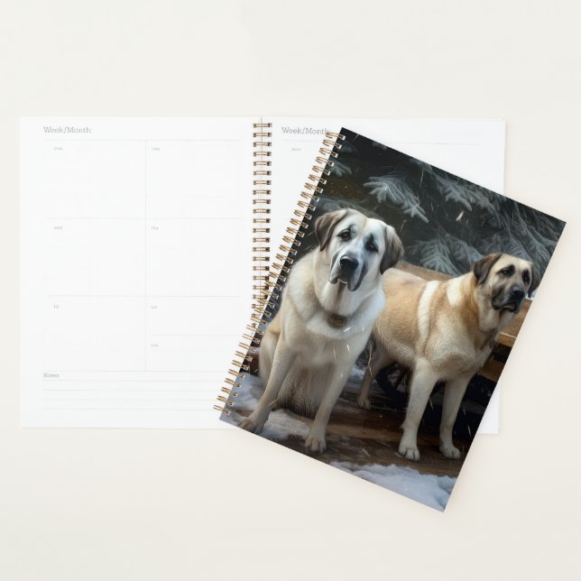 Agenda Decoração de Natal Anatolian Shepherd Snowy Sleigh (Exibição)