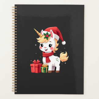 Agenda Decoração de Natal Unicórnio Camisa de Natal de Un