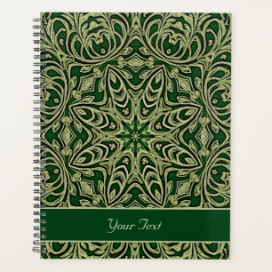 Agenda Decoração Dourada Verde
