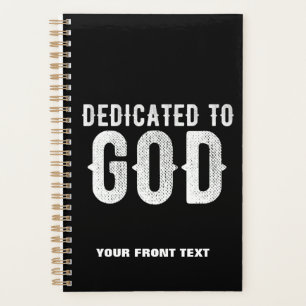 AGENDA DEDICADO A DEUS TEXTO BRANCO PERSONALIZÁVEL LEGAL