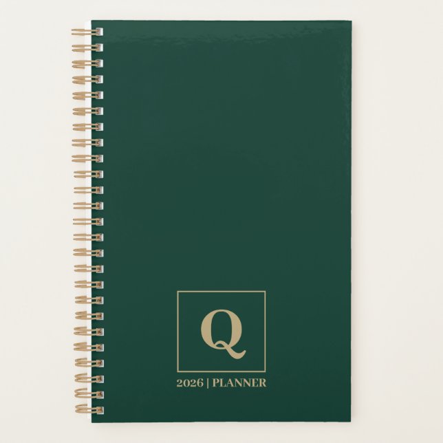 Agenda Deep Emerald Personalized Planner (Frente)