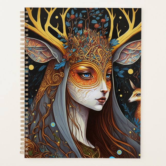 Agenda Deer Lady Fantasy Art (Frente)