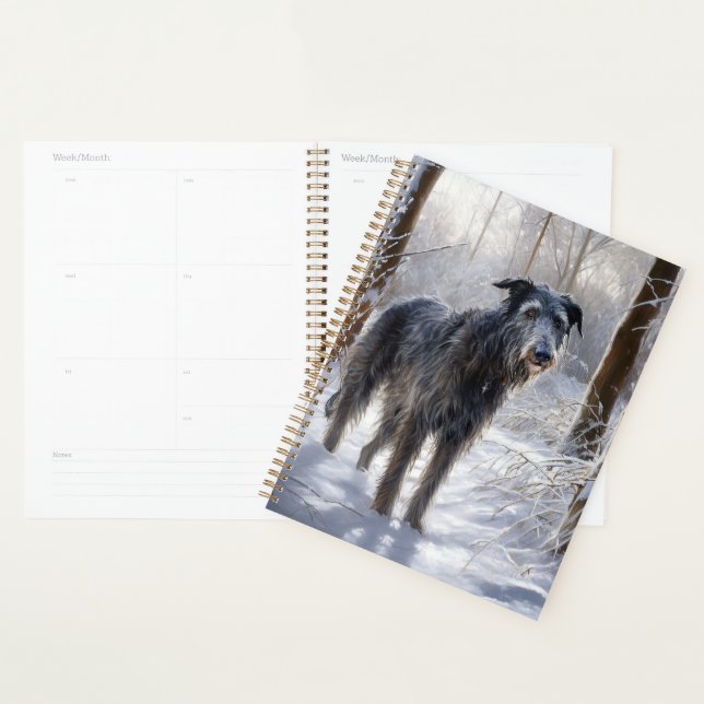 Agenda Deerhound Escocês Deixe-o nevar no Natal (Exibição)