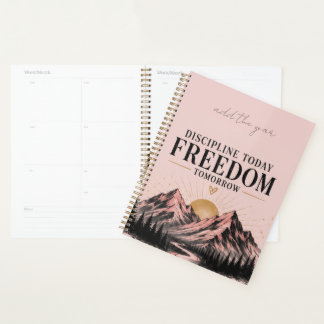 Agenda Definição de Metas Motivacionais da Natureza Rosa