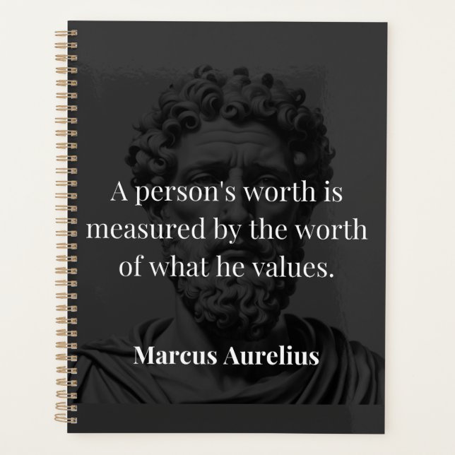 Agenda Definindo Valor: Marcus Aurelius em Valores (Frente)