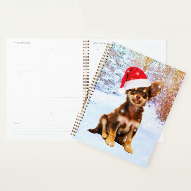 Agenda Deixe-o nevar Natal Chihuahua Dog (Exibição)