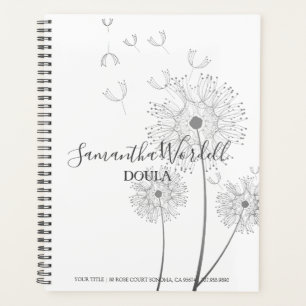 Agenda Delicada Elegante Flores Doula Birth Treinadora Pa