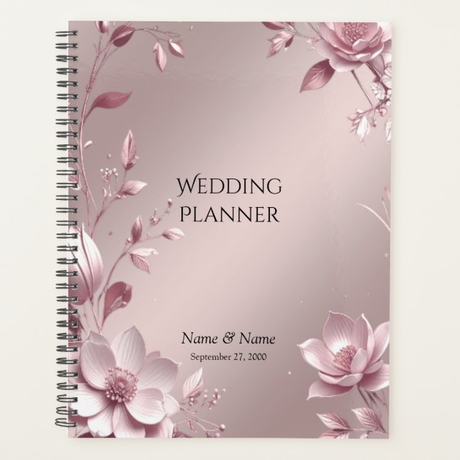 Agenda Delicate Pink Floral Planner (Frente)