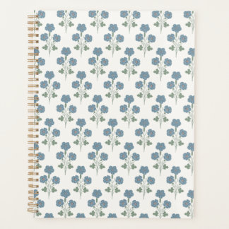 Agenda Denim Empoeirado & Floral Botânico Pêssego