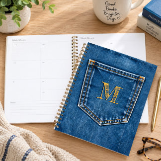 Agenda Denim Monograma Distressed