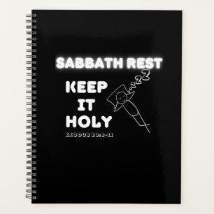 Agenda Descanso Sabá Mantenha-O Design Gráfico Sagrado