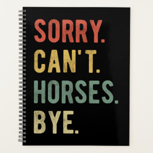 Agenda Desculpe Não Cavalos Tchau II