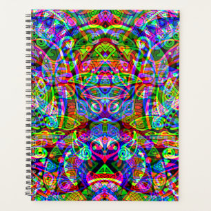 Agenda Desenhando Arte de Fantasia - Mudança Neon Abstrat