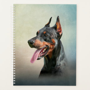 Agenda Desenhando cão Doberman