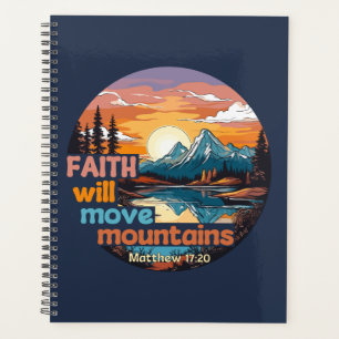 Agenda Desenho Cristão Fé Move Montanhas