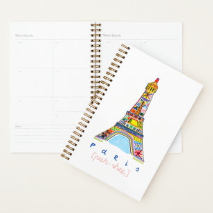 Agenda Desenho da Ponta do Felt de Paris