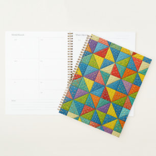Agenda Desenho de Colcha de Catraca Colorida
