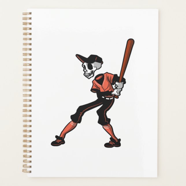 Agenda desenho de esqueleto de beisebol para jogadores de (Frente)