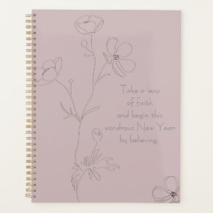 Agenda desenho de flores de borboleta