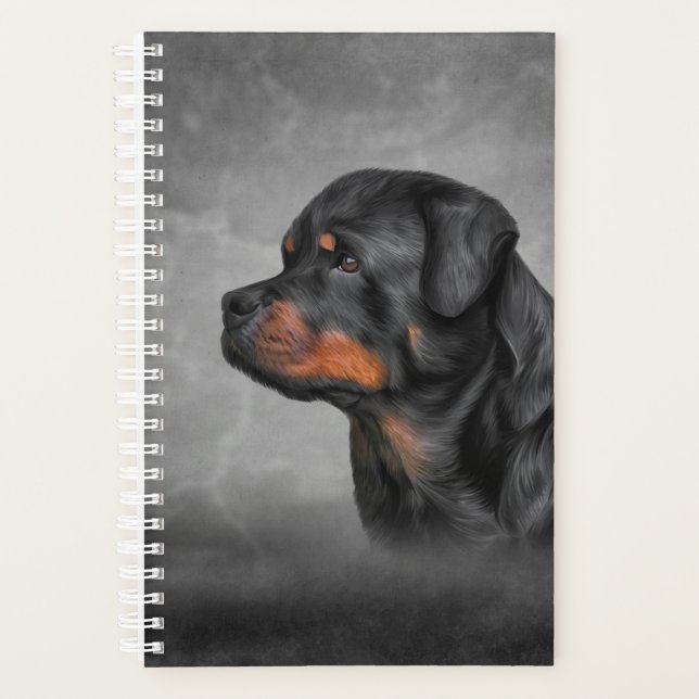 Agenda Desenho do rottweiler do cão (Frente)