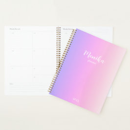 Agenda Desenho ombre violeta e rosa