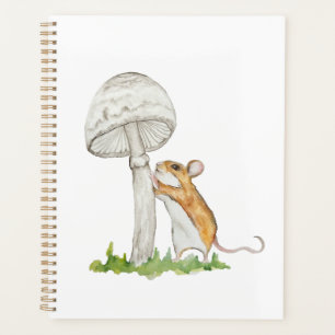 Agenda Desenho realista de um rato de campo engraçado e c