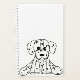 Agenda Desenho simples de um cão dalmata de pelúcia em pr