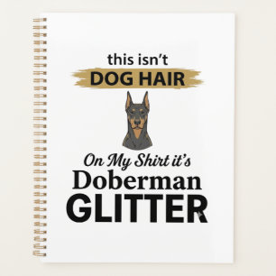 Agenda Desenho Vintage Amante de Cão Doberman Brilhante_1