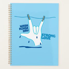 Agenda Design ASL - Lavar, Enxaguar e Secar o Amor ILY
