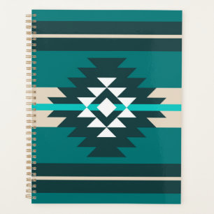 Agenda Design asteca de cor turquesa
