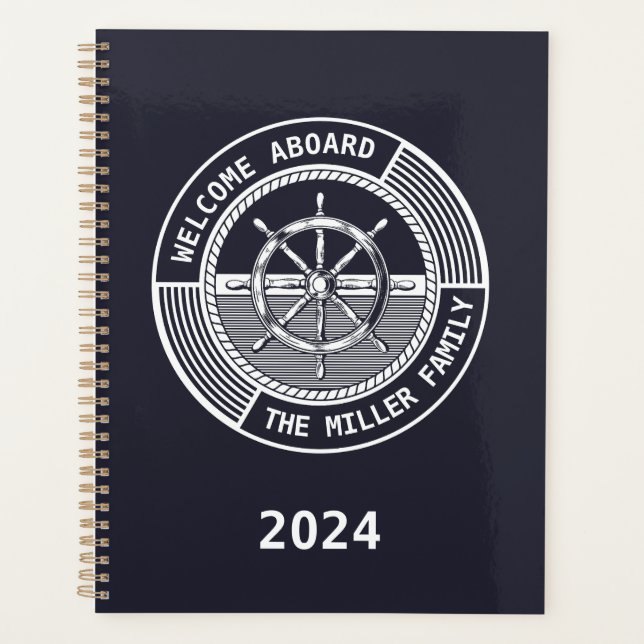 Agenda Design com formato náutico com roda à vela (Frente)