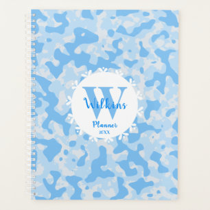 Agenda Design da Camuflagem Azul Feminina