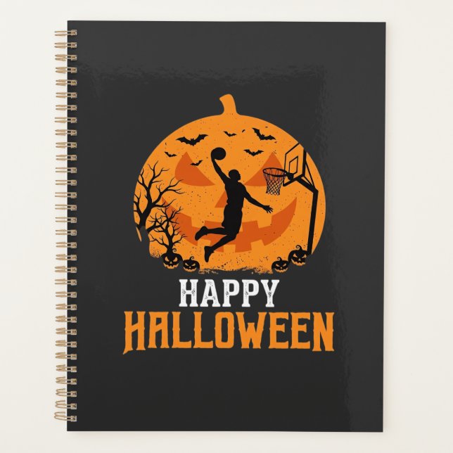 Agenda Design de Abóbora de Basquete no Halloween_1 (Frente)