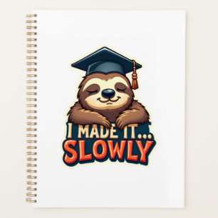 Agenda Design de Animal Fofo de Formatura de Preguiça Son
