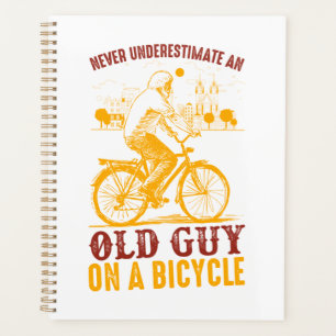 Agenda Design de Biker Antigo   Bicicleta   nunca subesti