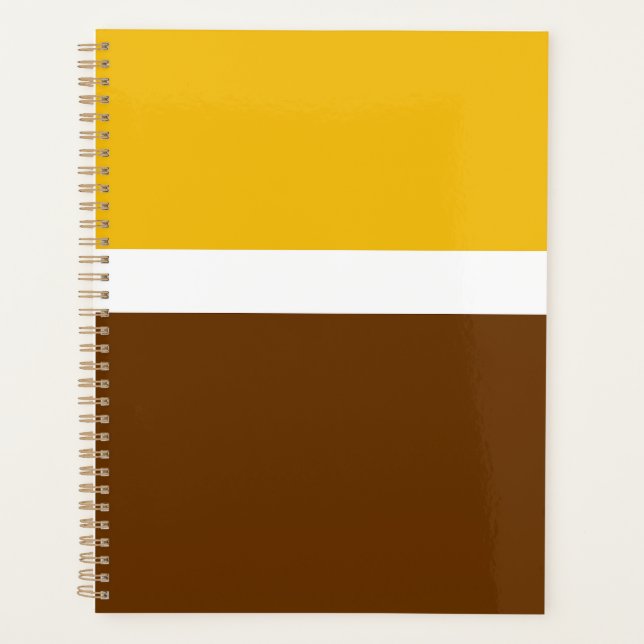 Agenda Design de Bloco de Cor Marrom-claro amarelo (Frente)