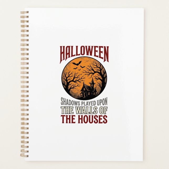 Agenda Design de Camisa da Lua da Casa Assombrada do Hall (Frente)