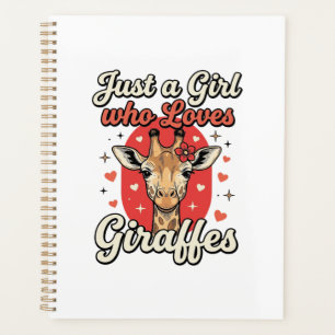 Agenda Design de Camisa de Menina Vintage Amante de Giraf