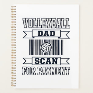 Agenda Design de Camisa Divertida Pai de Volei Scan para
