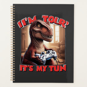 Agenda Design de Citação de Gamer T-Rex Engraçado