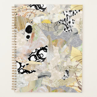 Agenda Design de Colagem Abstrata Elegante Neutra