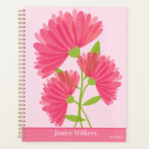 Agenda Design de Flor do Calendário de Cores Aquáticas Ro