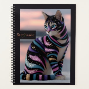 Agenda Design de Gato Fofo e Nome Personalizado