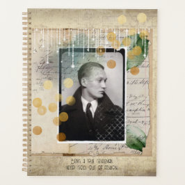 Agenda Design de Gentleman Vintage com citação