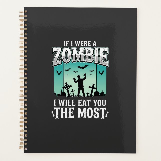 Agenda Design de Halloween Eu vou comer você Zumbi_1 (Frente)