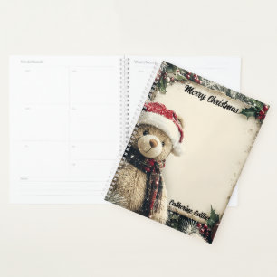 Agenda Design de ilustração do Urso de Teddy de Natal bon