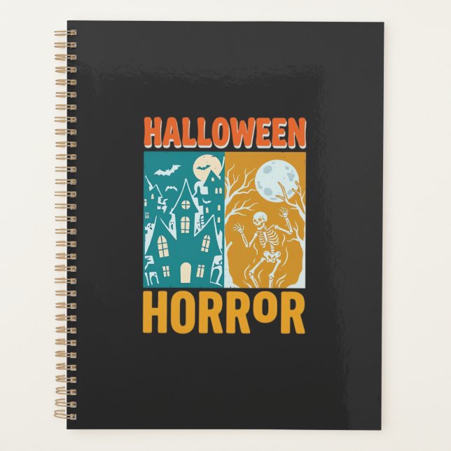 Agenda Design de Lua de Casa Assombrada de Halloween_1 (Frente)