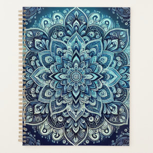 Agenda Design de Mandala Gradiente Azul